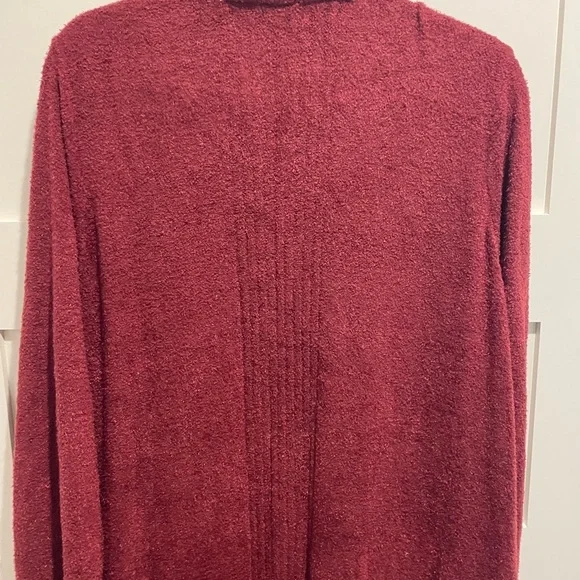 Barefoot Dreams Maroon Long Cardigan with pockets
